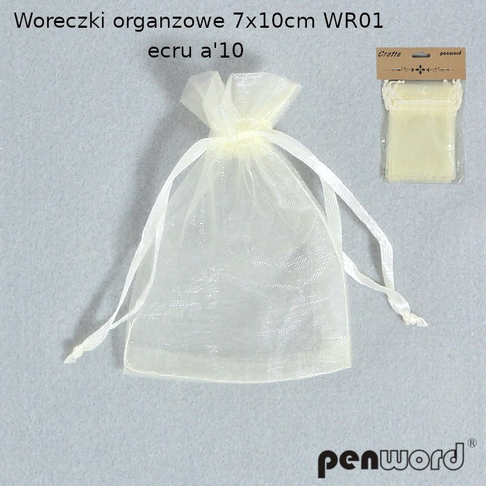 Woreczki organzowe 7x10cm (10) kolor WR01 Polsirhurt